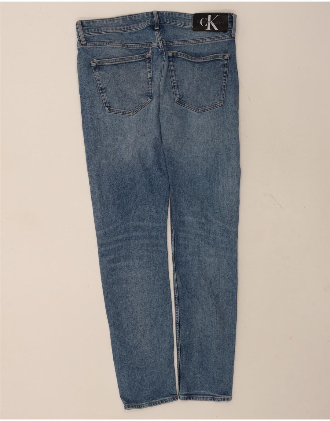 Calvin Klein Herre Slim Jeans W31 L32 Blå Bomuld