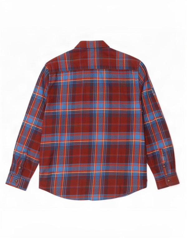 Wrangler Herre Slim Flannel Shirt XL Rød Plaid Bomuld