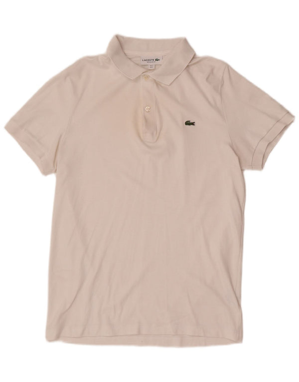 Lacoste Herre Regular Fit Polo Shirt Størrelse 3 Lille Hvid Bomuld