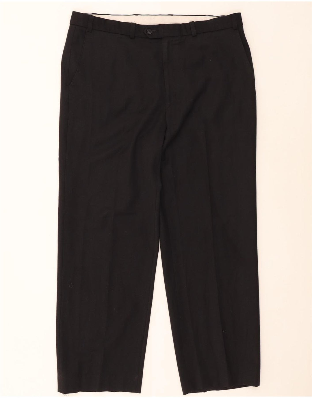 Marks & Spencer Straight Chino-bukser til mænd W38 L29 Sort polyester