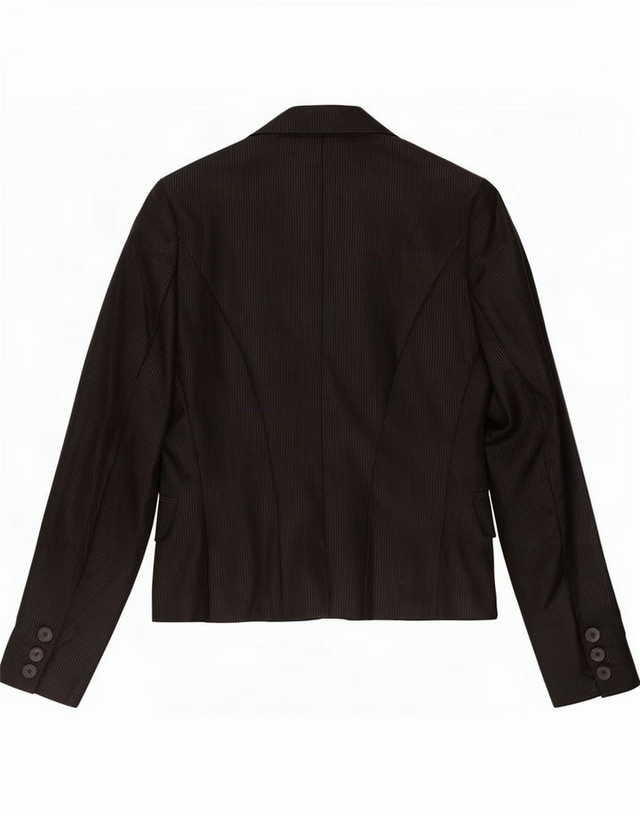 Just Cavalli Dame 1 Knaps Blazer Jacket IT 46 Large Black Pinstripe Wool