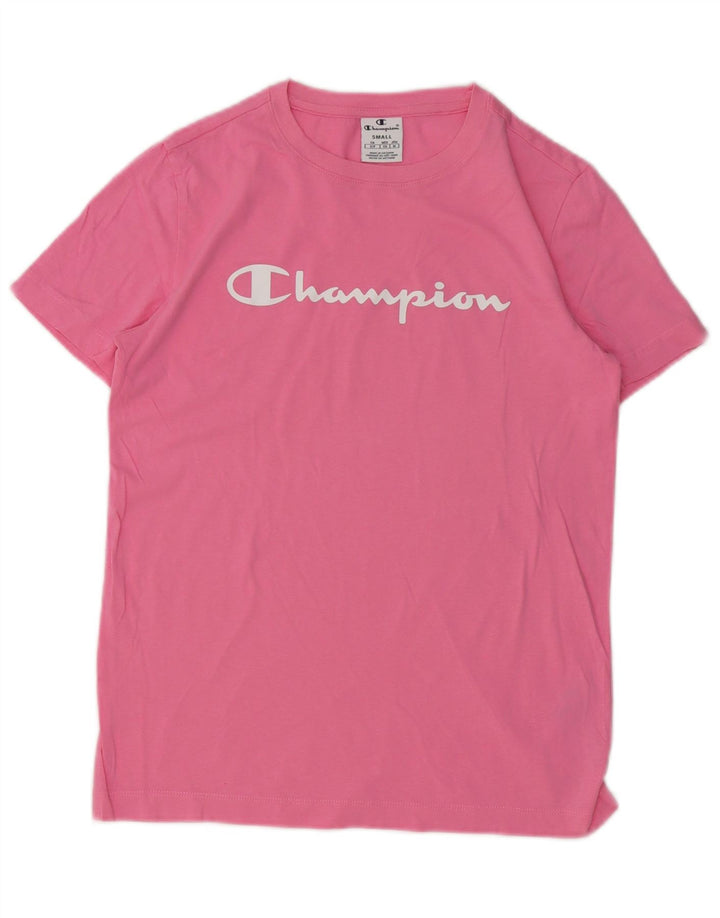 Champion Herre Grafisk T-Shirt Top Lille Pink Bomuld