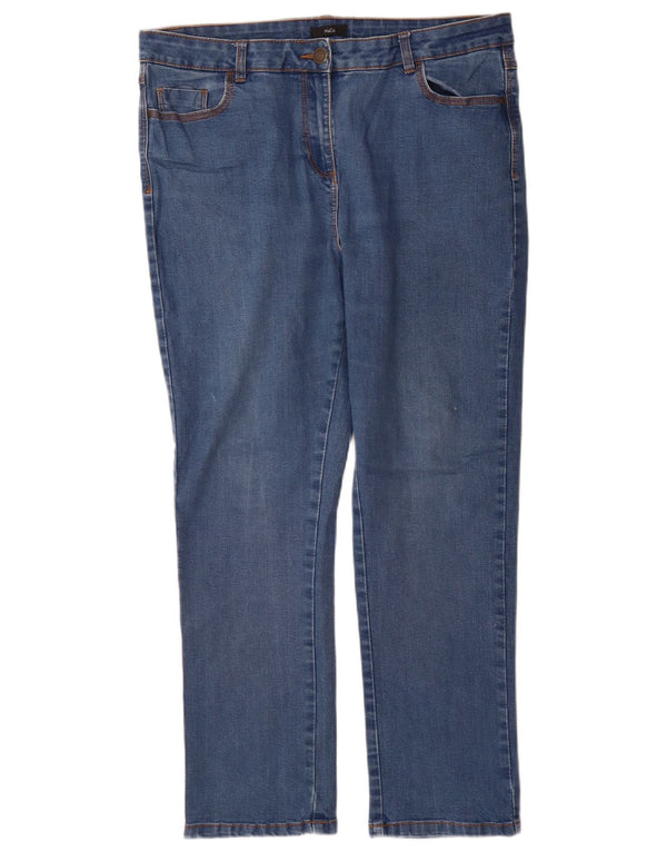 M&Co Dame Straight Jeans UK 16 Large W34 L29 Blue Cotton