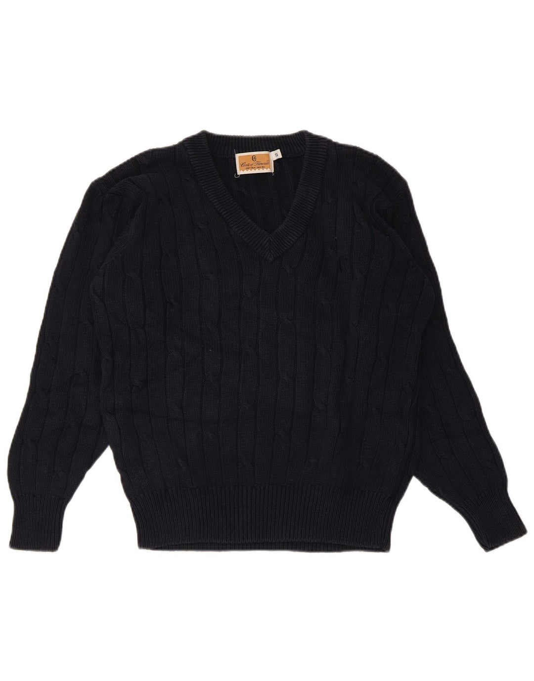 CONTE OF FLORENCE Dame V-hals sweater UK 10 Small Navy Blue