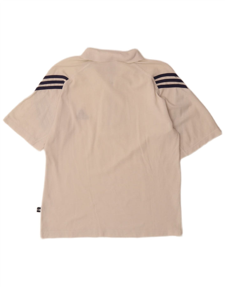 Adidas Polo Shirt til mænd UK 40/42 Medium White Bomuld