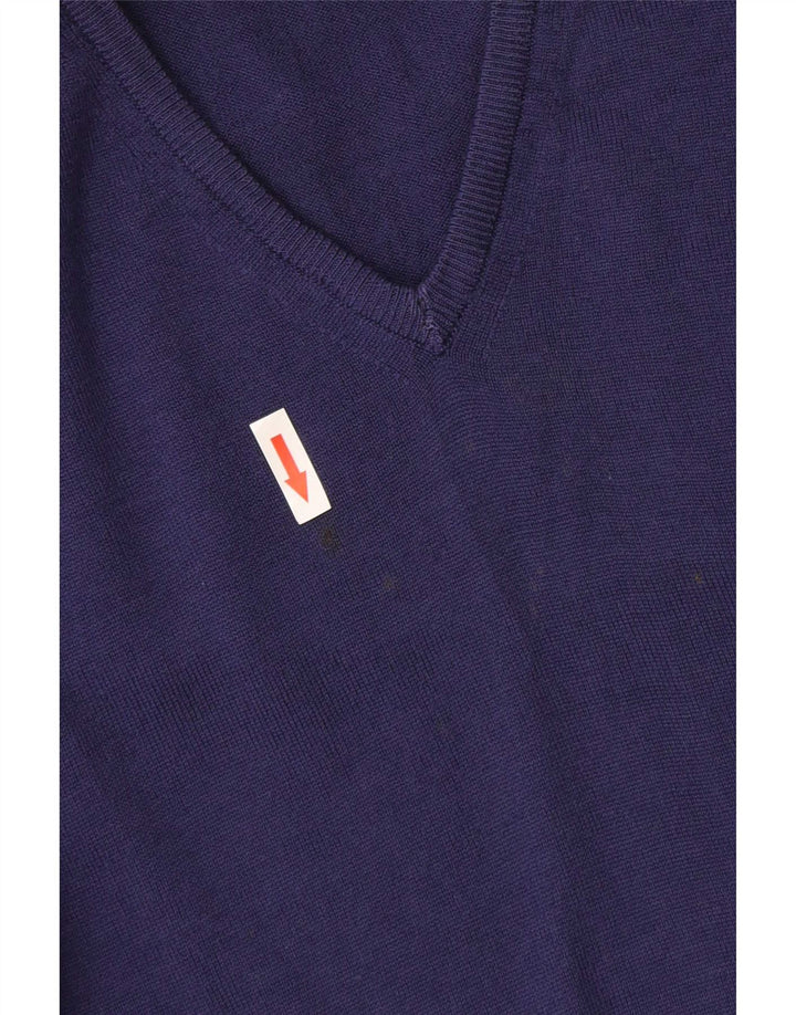 Zara Herre V-hals sweater Medium Lilla Uld