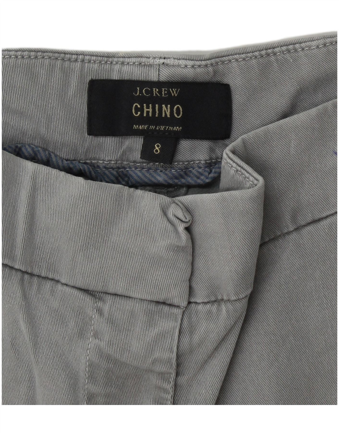 J. CREW Chino Shorts til kvinder US 8 Medium W30 Grå Bomuld