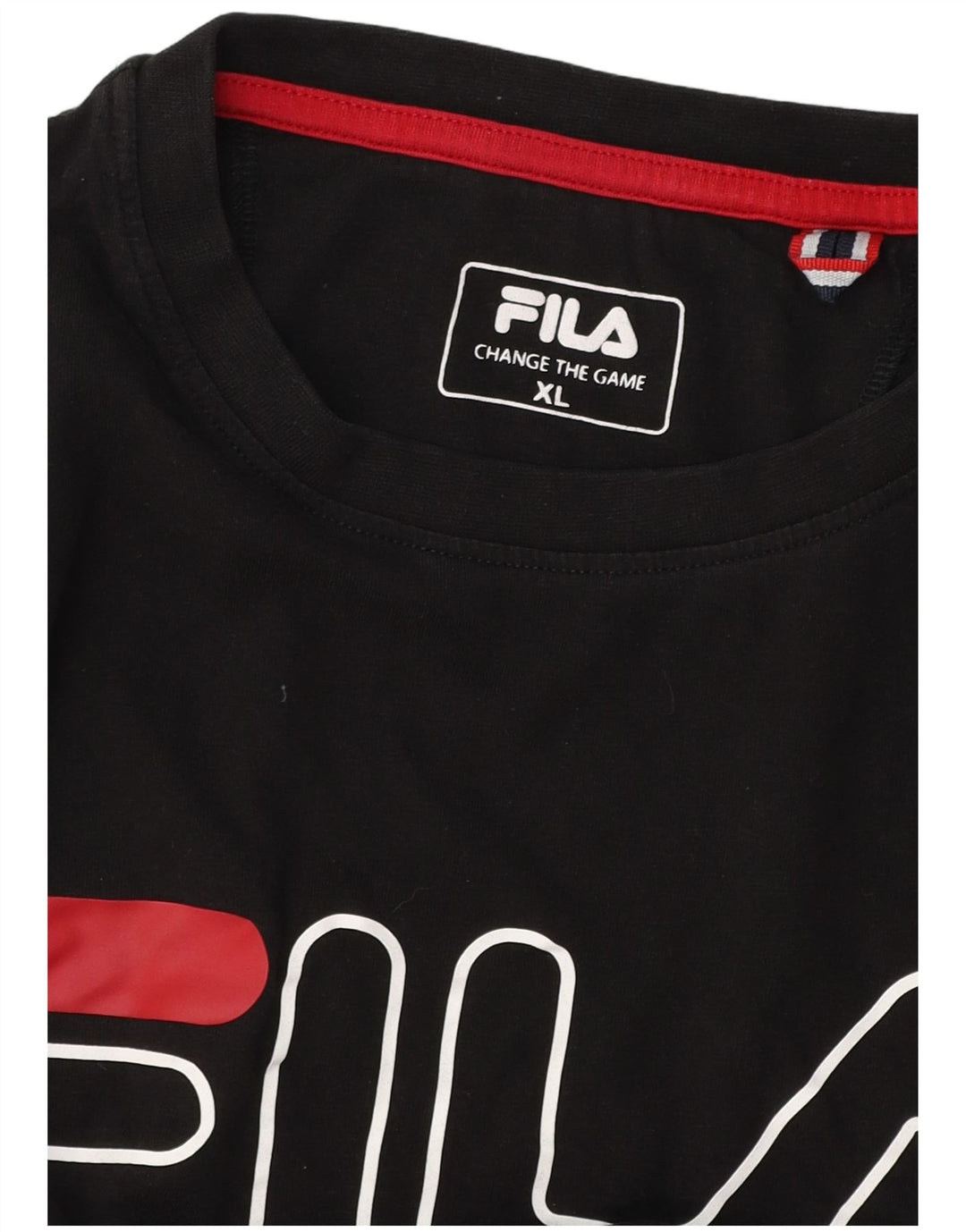 FILA Mens Graphic T-Shirt Top XL Black