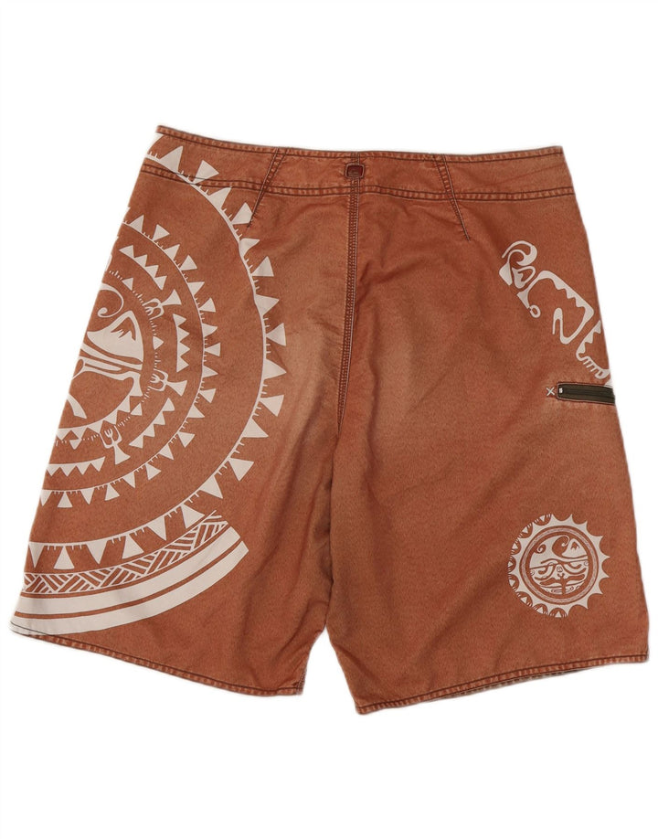 Quiksilver Herre grafiske svømmeshorts Medium Brun Geometrisk Polyester