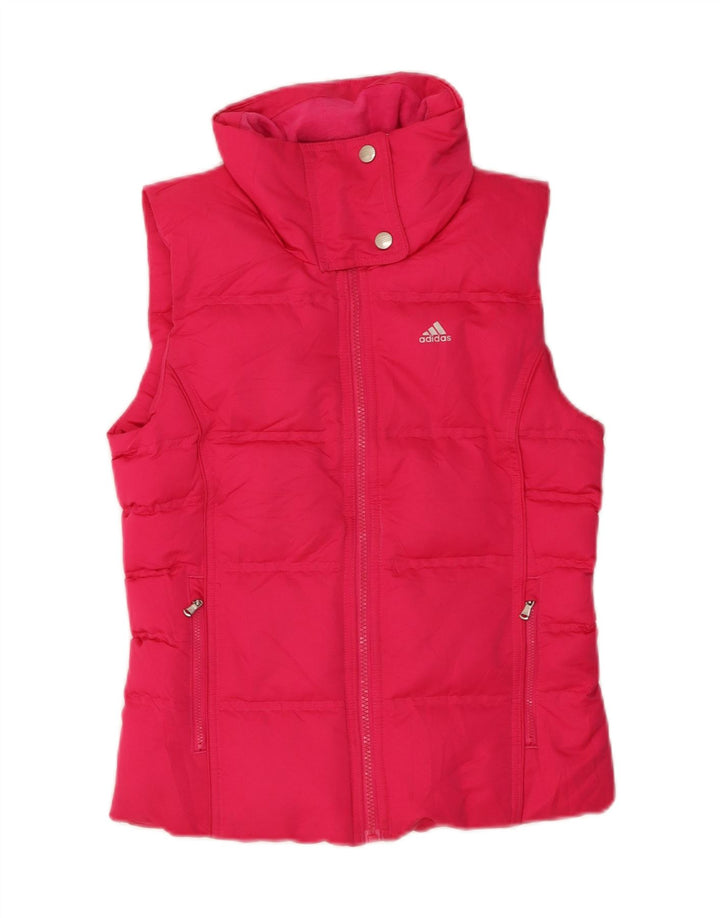 Adidas Dame Polstret Gilet UK 6 XS Pink Polyester