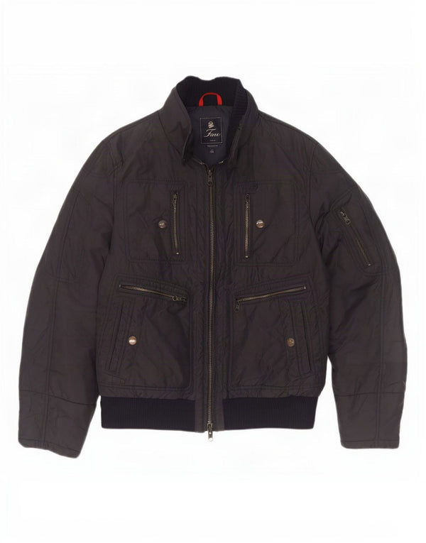 Fay Mens Bomber Polstret Jakke UK 40 Large Navy Blue