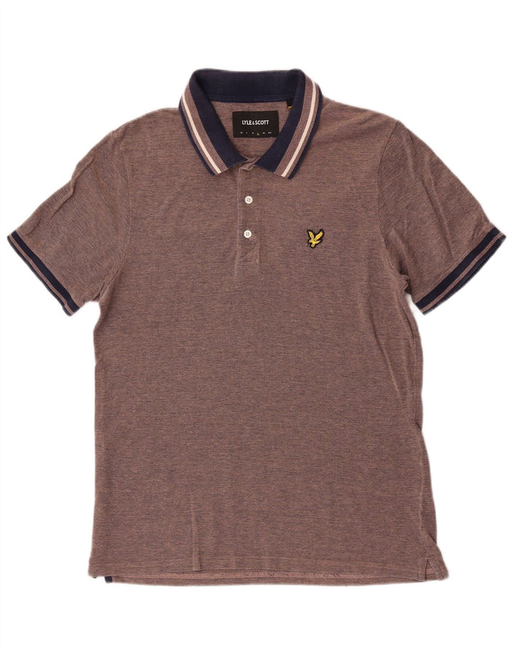 Lyle & Scott herre poloskjorte stor brun bomuld