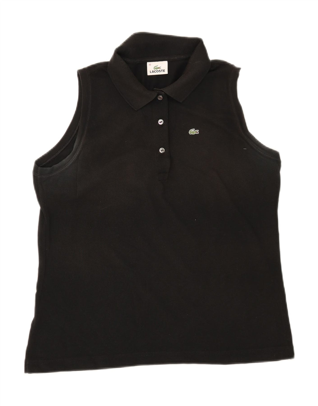 Lacoste ærmeløs poloshirt til kvinder Størrelse 48 XL Sort