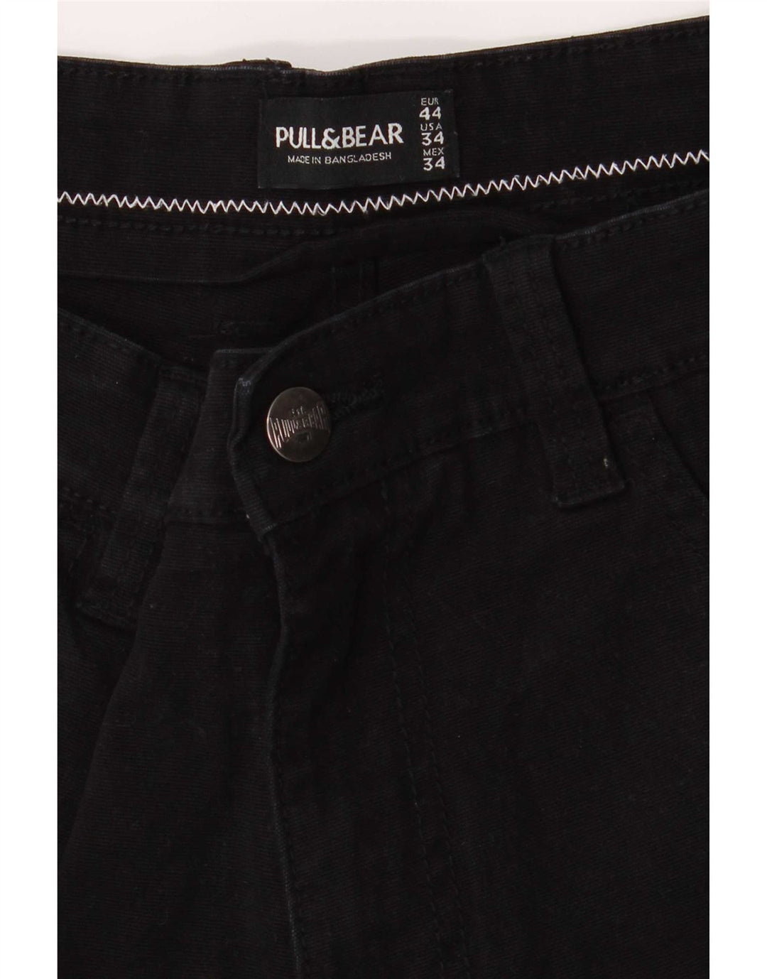 Pull & Bear Herre denimshorts EU 44 Large W34 Black Bomuld