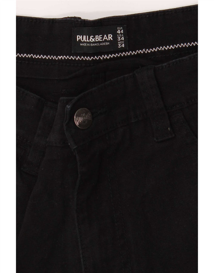 Pull & Bear Herre denimshorts EU 44 Large W34 Black Bomuld