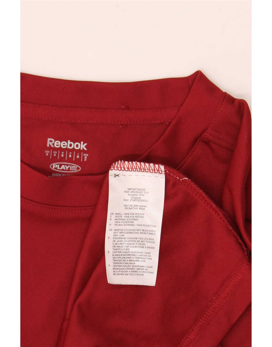 Reebok Herre Grafisk T-Shirt Top Lille Bourgogne Polyester