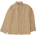 VINTAGE Womens Open Cardigan Sweater UK 16 Large Beige Virgin Wool Vintage Vintage and Second-Hand Vintage from Messina Hembry 