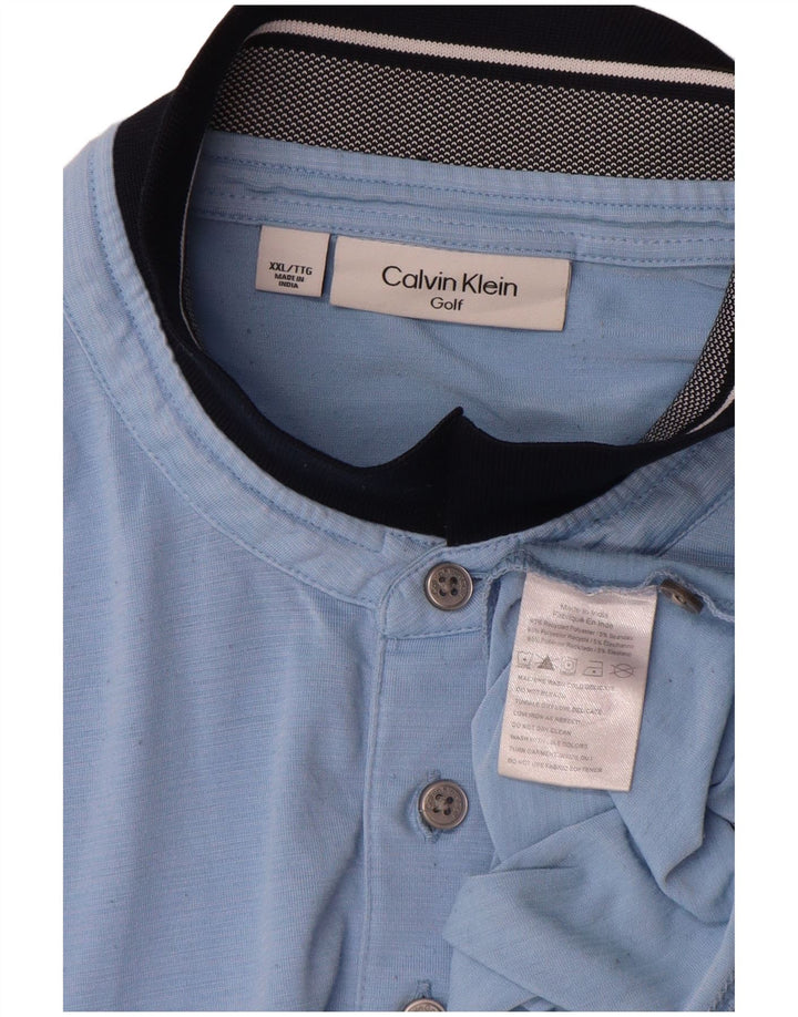 Calvin Klein Herre Polo Shirt 2XL Blå Polyester