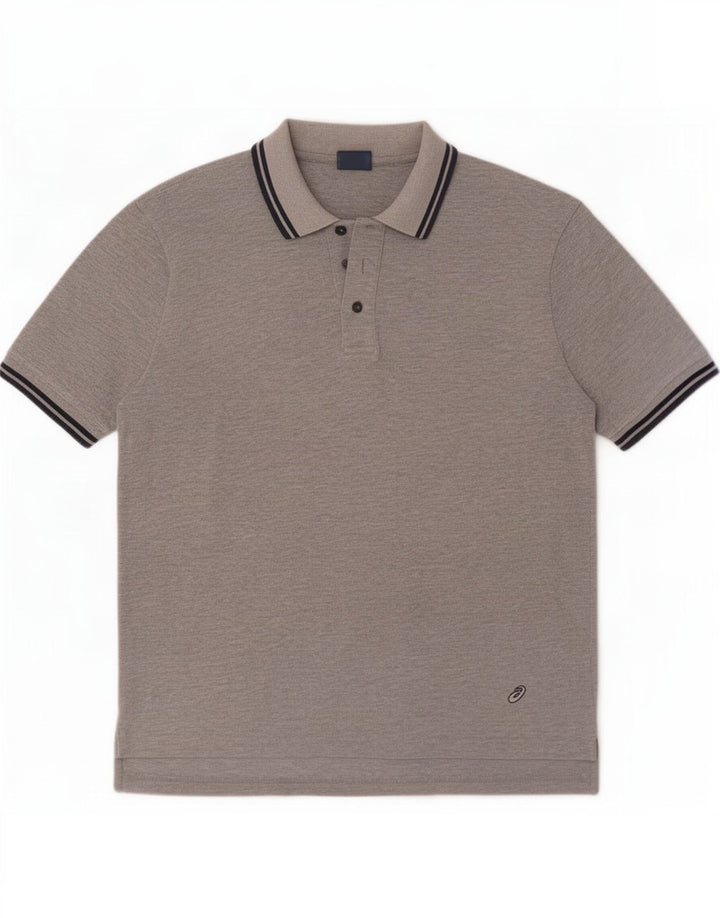 Asics Poloshirt til mænd Medium Grå Stribet Bomuld