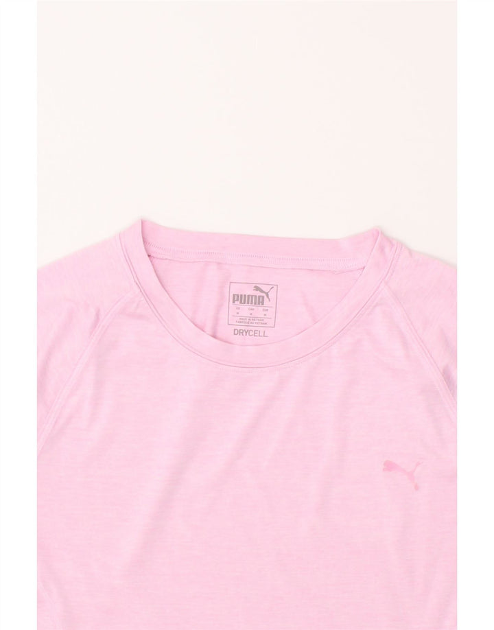 PUMA Womens T-Shirt Top UK 12 Medium Pink Polyester Vintage Puma and Second-Hand Puma from Messina Hembry 