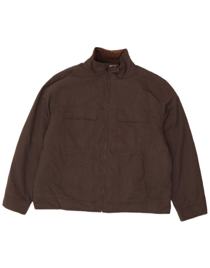 Marks & Spencer Bomberjakke til mænd UK 44 2XL Brun polyamid