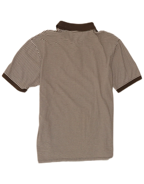 Hugo Boss herre poloshirt XL Khaki nålestribet bomuld