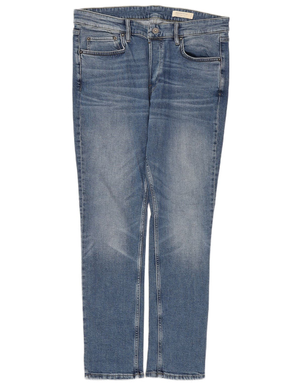 ALL SAINTS Herre Slim Jeans W34 L30 Blå Bomuld