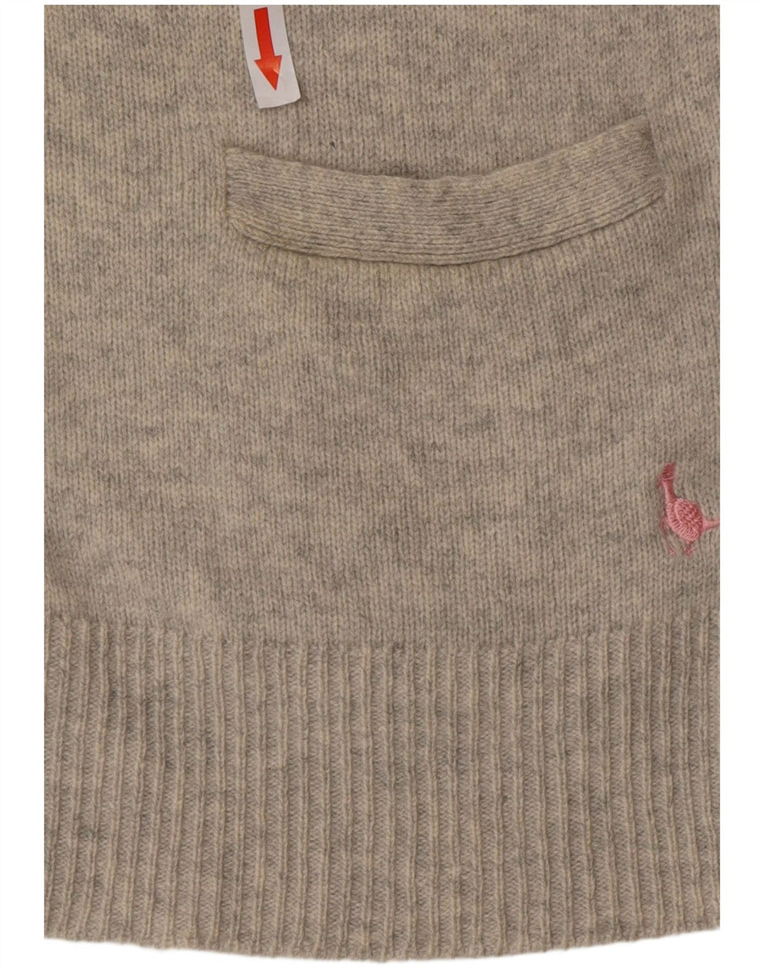 Jack Wills Dame Cardigan Sweater UK 10 Lille Grå Uld