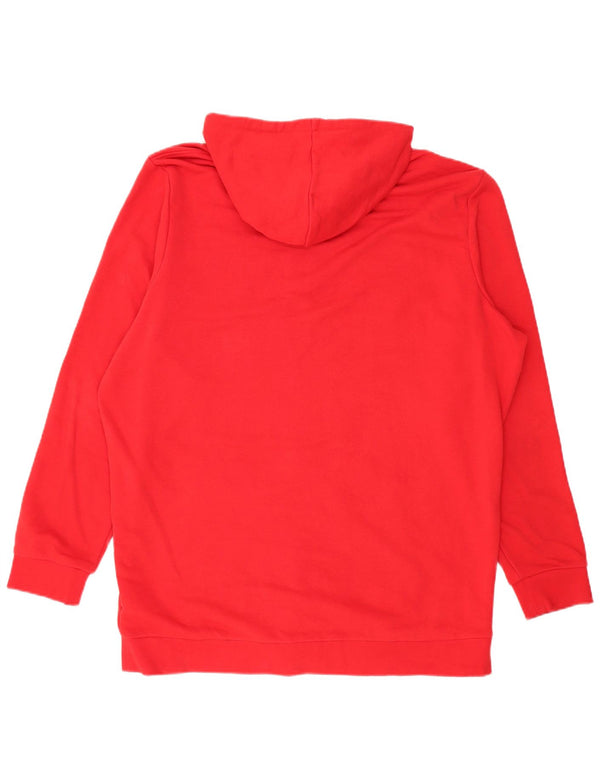 Jako Herre hættetrøje med lynlås 3XL rød bomuld