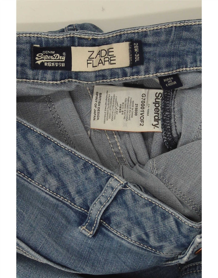 Superdry Zadie Flared Jeans til kvinder W26 L30 Blå Lyocell