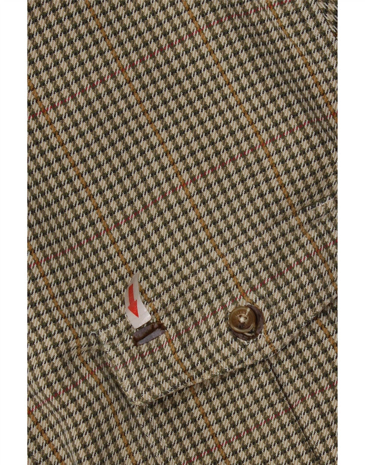 Orvis Flanelskjorte til mænd Medium Green Houndstooth Bomuld