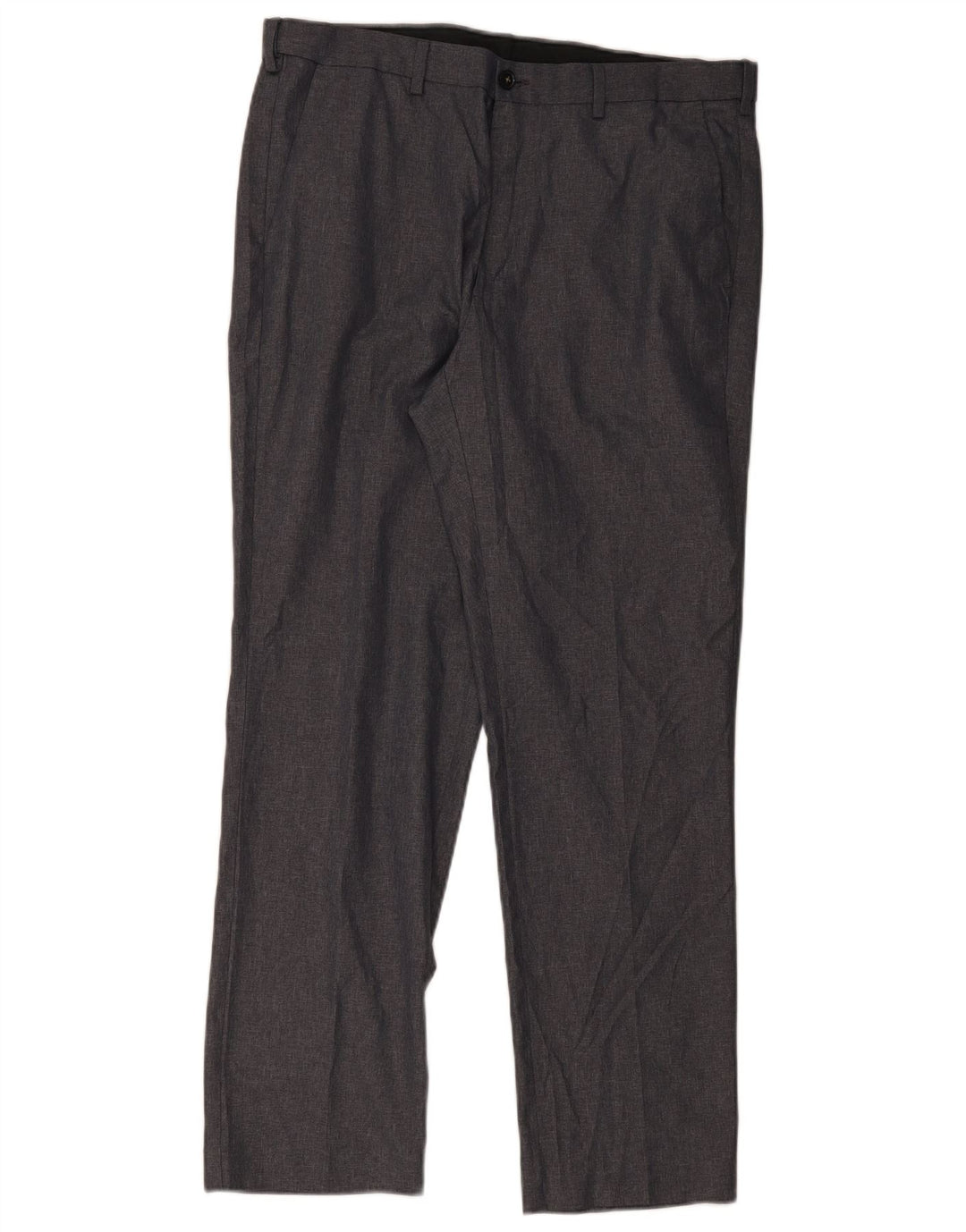 Marks & Spencer Straight Chino-bukser til mænd W36 L30 Grå polyester