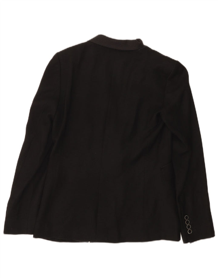 MASSIMO DUTTI Dame 1-knaps blazerjakke EU 36 XS Sort Uld