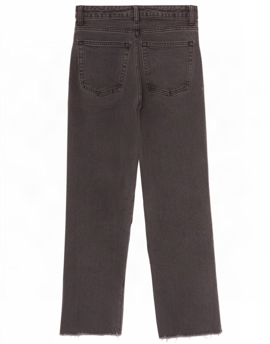 Topshop Dame Distressed Cropped Jeans W25 L24 Grå Polyester