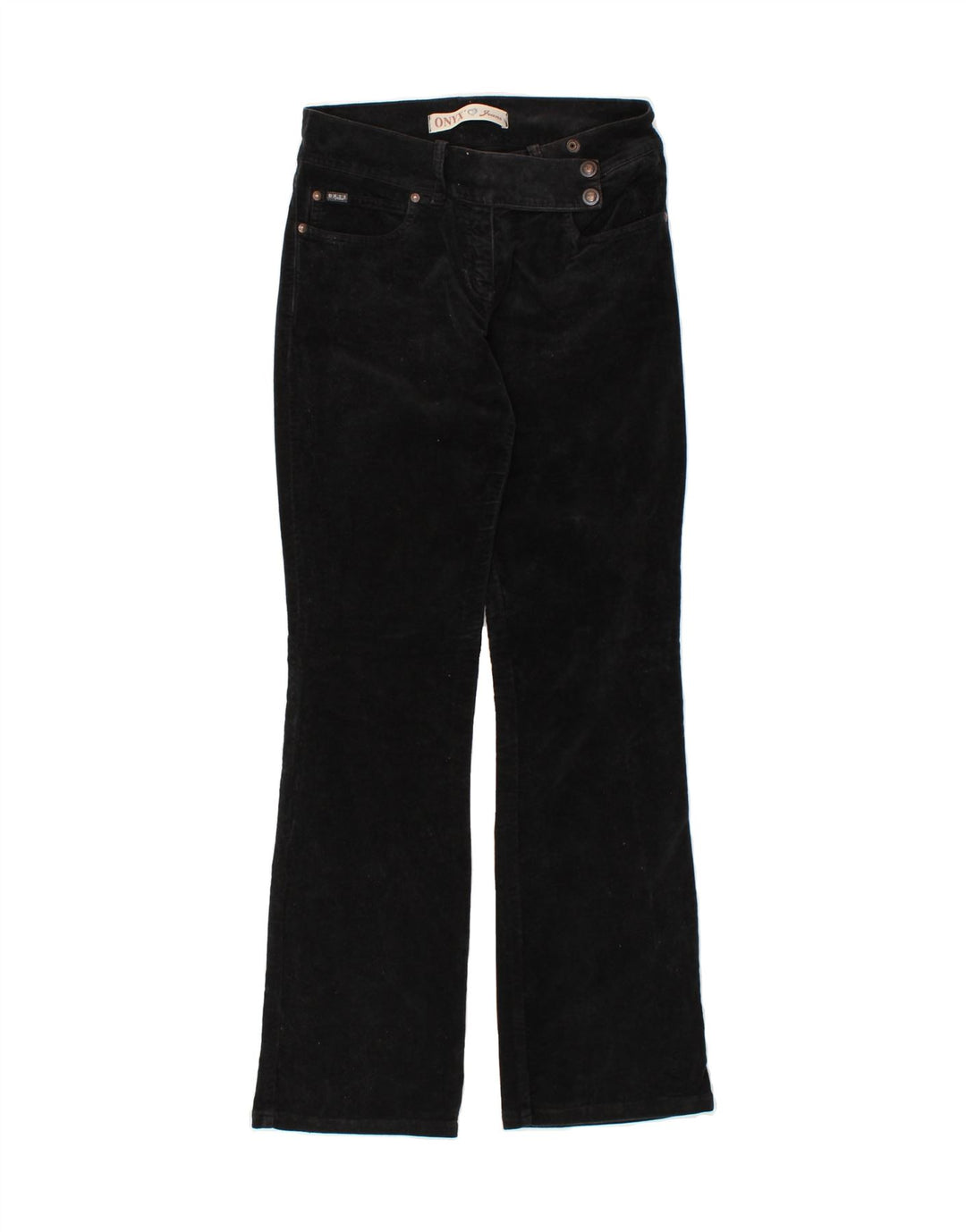 ONYX Womens Bootcut Casual Trousers W29 L31 Black Cotton Vintage Onyx and Second-Hand Onyx from Messina Hembry 
