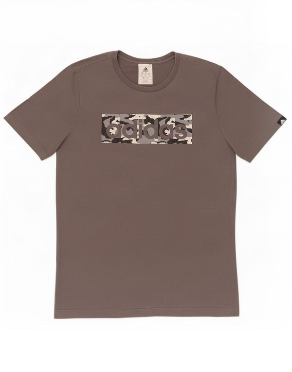 Adidas drenge grafisk t-shirt top 13-14 år grå bomuld