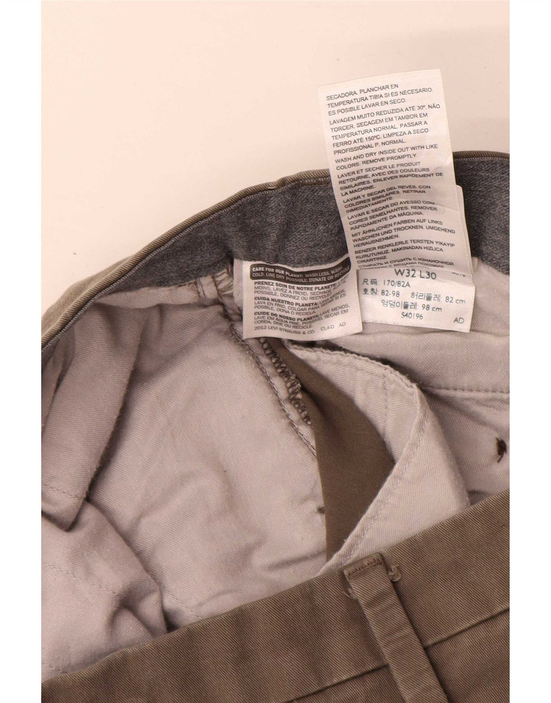 Dockers Herre Regular Chino Bukser W32 L28 Khaki Bomuld