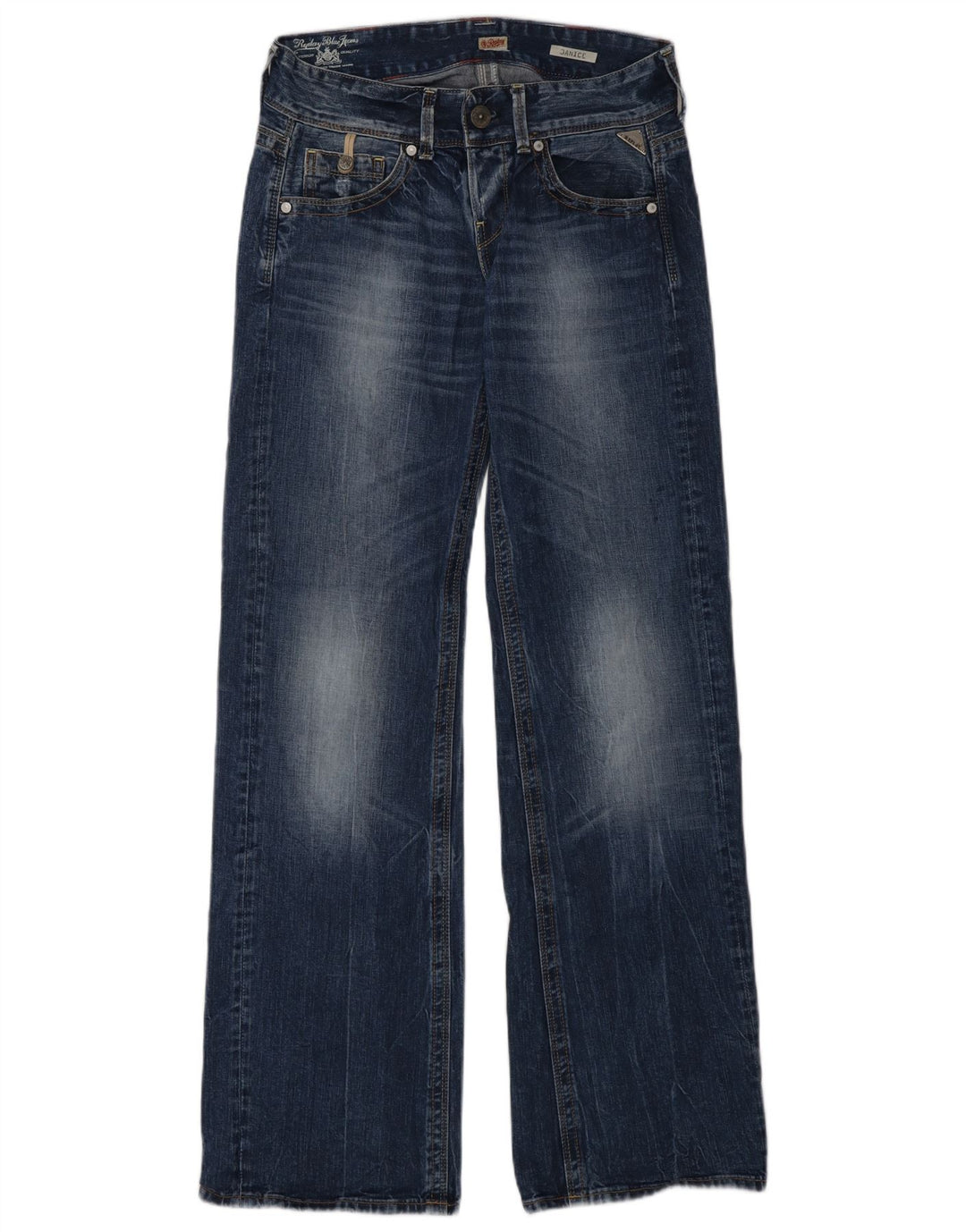 Replay Dame Janice Bootcut Jeans W27 L34 Blå Bomuld