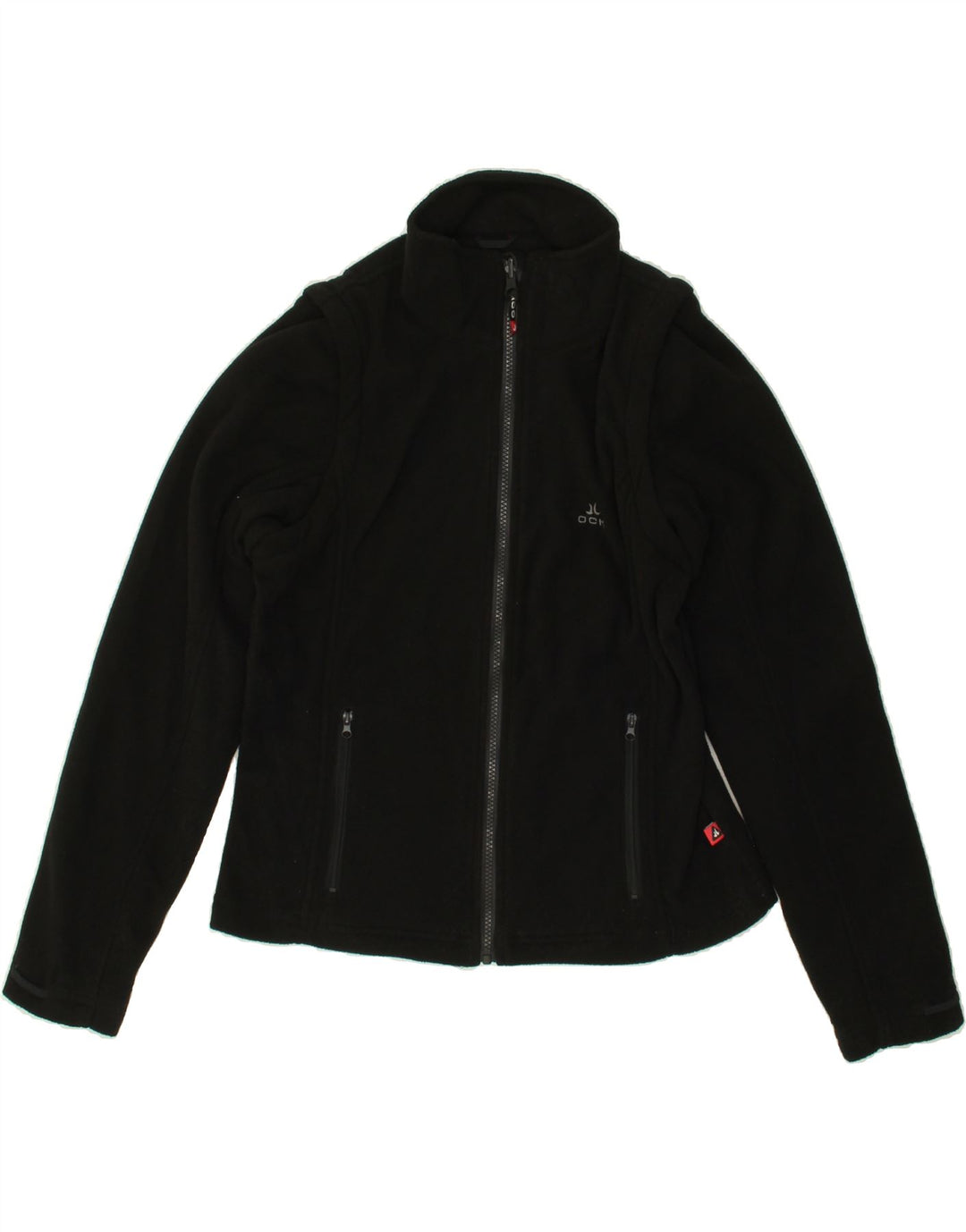 VINTAGE Womens Fleece Jacket UK 10 Small Black Polyester Vintage Vintage and Second-Hand Vintage from Messina Hembry 