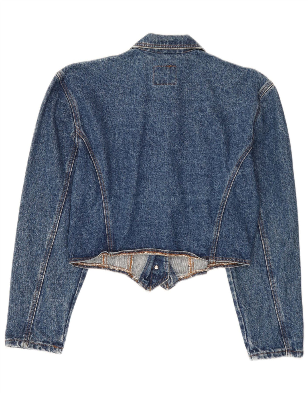 Doringo Dame Crop Denim Jacket UK 10 Small Blue Cotton