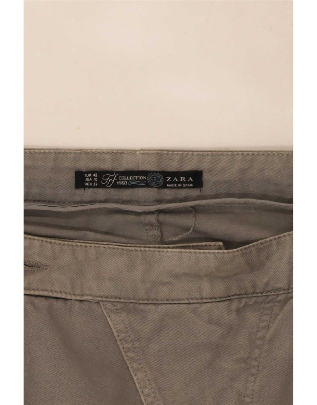 Zara Dame Trafaluc Pegged Mini Nederdel EU 42 Large W32 Grå