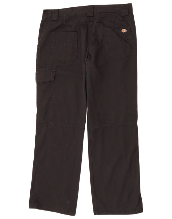 Dickies Dame Straight Cargo Trousers UK 14 Large W32 L30 Black Polyester
