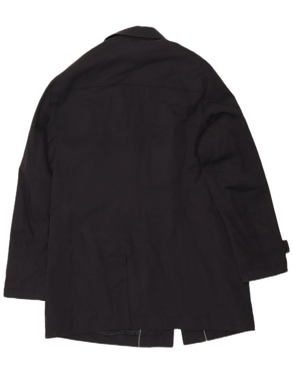 Hugo Boss Herre Overfrakke EU 56 3XL Sort Bomuld