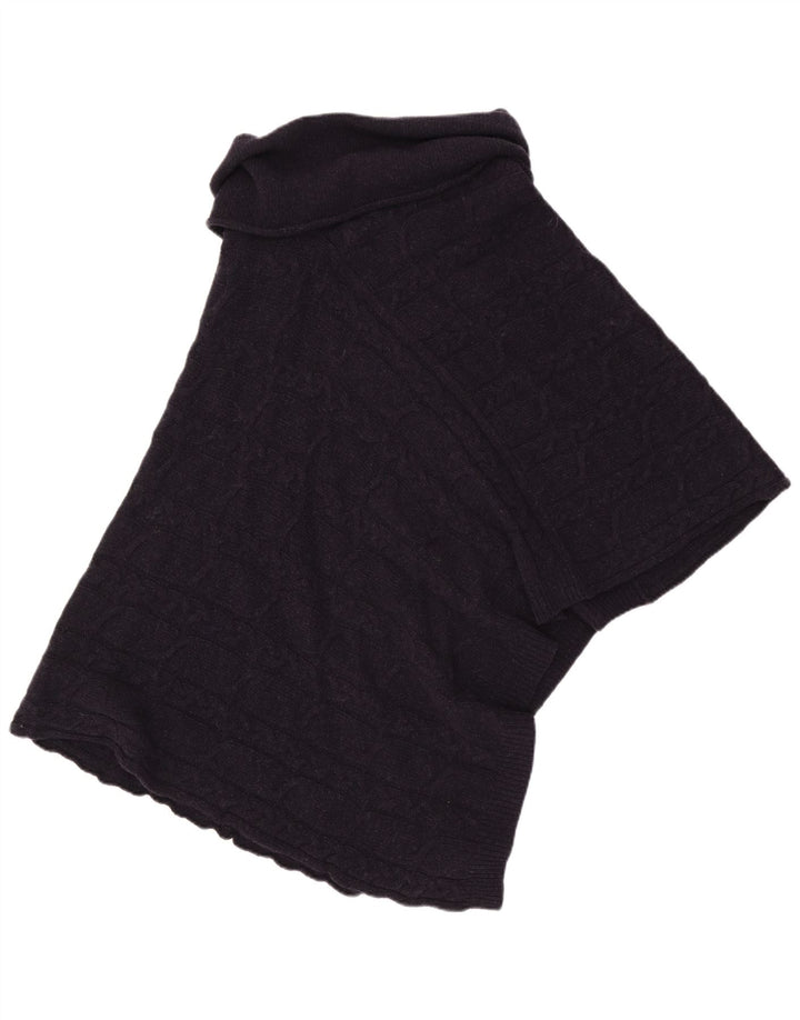 SEASALT Dame Crop Poncho Jumper One Size Marineblå Uld