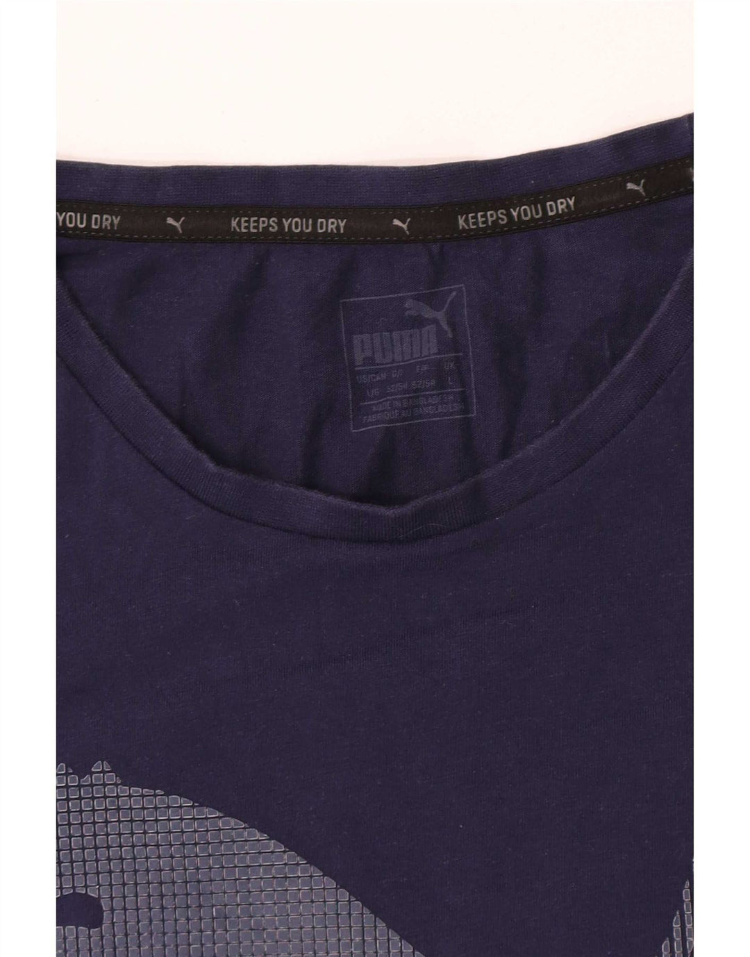 Puma Herre Grafisk T-Shirt Top Stor Marineblå