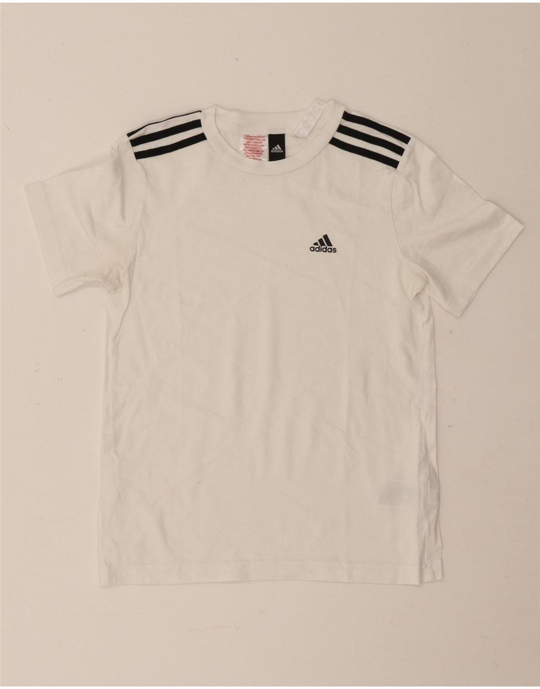 Adidas Boys T-Shirt Top 11-12 år Hvid Bomuld
