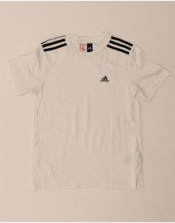 Adidas Boys T-Shirt Top 11-12 år Hvid Bomuld