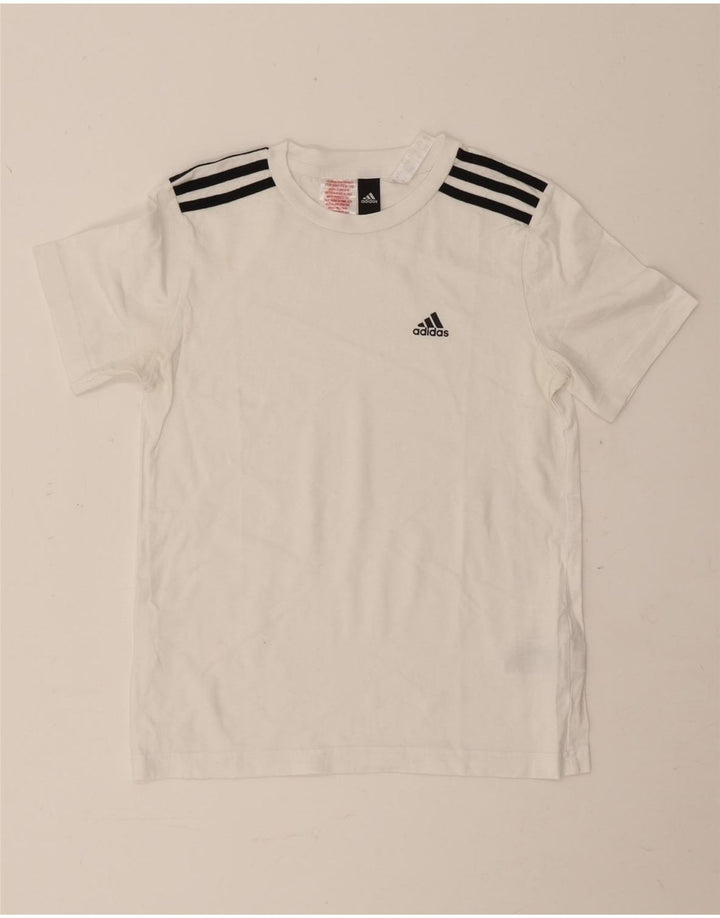 Adidas Boys T-Shirt Top 11-12 år Hvid Bomuld