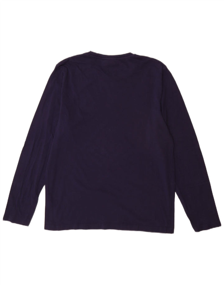 Kappa herre grafisk top langærmet XL marineblå bomuld