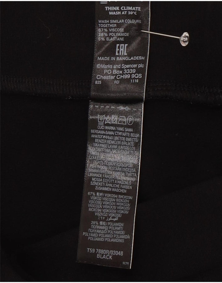Marks & Spencer Womens Leggings UK 12 Medium Black Viscose